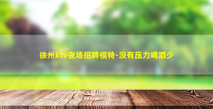徐州ktv夜场招聘模特-没有压力喝酒少